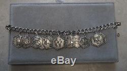 Vintage David Andersen Norway Sterling Silver Zodiac Charm Bracelet Full Set