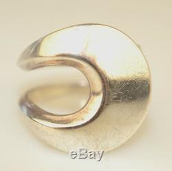 Vintage David Andersen Sterling Silver Mid-century Modernist Ring Denmark Size 7