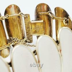 Vintage David Andersen White Enamel Sterling Modernist Bracelet Norway