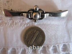 Vintage Denmark Modernist Just A Andersen Sterling Silver Pin 456