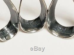 Vintage ERIK GRANIT 925 Sterling Wide MODERNIST Bracelet 57grams Made in FINLAND