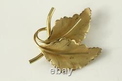 Vintage Estate Lot Scandinavian Jewelry DANECRAFT Gold Filled Leaf Brooch Pins