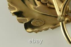 Vintage Estate Lot Scandinavian Jewelry DANECRAFT Gold Filled Leaf Brooch Pins