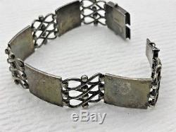 Vintage Evald Neilsen 850 S Silver Denmark Modernist Link Danish Bracelet (MKN)