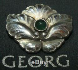 Vintage Georg Jensen 107 Denmark Sterling Silver Brooch Pin