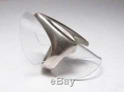 Vintage Georg Jensen Denmark 127 Mid Century Abstract Sterling Silver Ring S 6.5