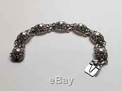 Vintage Georg Jensen Denmark Sterling Silver Link Bracelet #57 B, 1933-1944