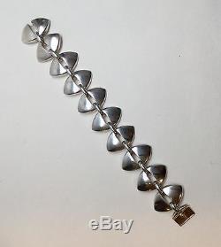 Vintage Georg Jensen Denmark Sterling Silver Marquise Link Bracelet 106, 6 1/4