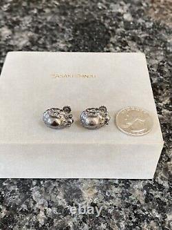 Vintage Georg Jensen Denmark Sterling Silver Modernist Retro Screw Earrings 34