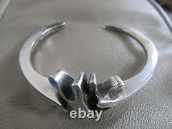 Vintage Georg Jensen Denmark Sterling Silver cuff Bracelet #A112