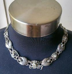 Vintage Georg Jensen Design Sterling Silver Necklace, Bracelet, Ring #1 Design