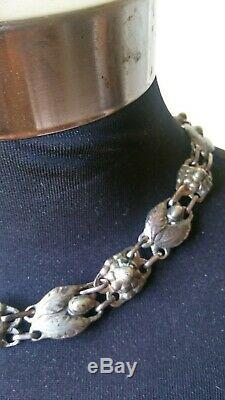 Vintage Georg Jensen Design Sterling Silver Necklace, Bracelet, Ring #1 Design