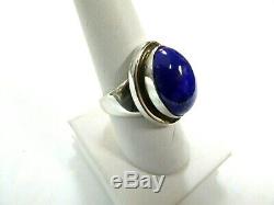 Vintage Georg Jensen Sterling Silver Lapis Ladies Ring Design 46A Beautiful Ring
