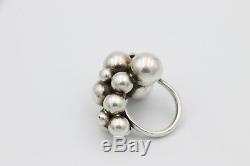 Vintage Georg Jensen Sterling Silver Moonlight Grapes Ring, Denmark