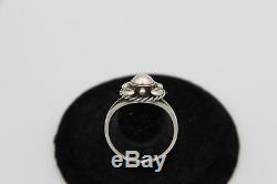 Vintage Georg Jensen Sterling Silver Ring No. 1E with Silverball, Sz 6.5