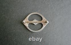 Vintage Hans Hansen Denmark Modernist Sterling Silver Brooch 110