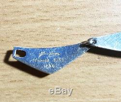 Vintage Hans Hansen Denmark Sterling Silver Boomerang Necklace Bracelet Earrings