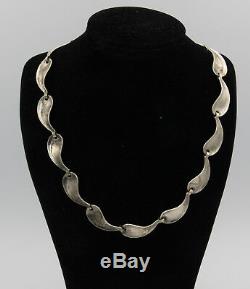 Vintage Hermann Siersbol Danish Sterling Silver Links Necklace
