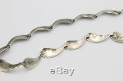 Vintage Hermann Siersbol Danish Sterling Silver Links Necklace