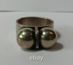 Vintage Kupittaan Kulta Modernist Sterling Silver Ring Size 6-1/2