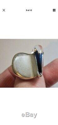 Vintage Lapponia Bjorn Weckstrom Darinas Tear Sterling & Acrylic Ring Sz. 5.75