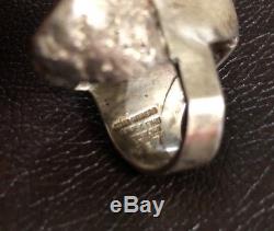 Vintage MCM Jane Wiberg Finn Sterling Silver Moderinst Brutalist Sculpture Ring