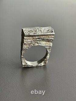 Vintage MidCentury Anton Michelsen KVA Danish Modernist Sterling Silver Ring Sz7
