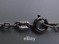 Vintage Modernist Hs Silver 830s Necklace Denmark