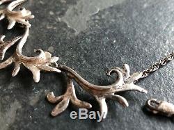 Vintage Modernist Sterling Silver Necklace, Scandinavian Jewelry