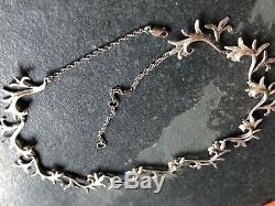 Vintage Modernist Sterling Silver Necklace, Scandinavian Jewelry