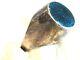 Vintage Modernist Teal Enamel D-a Uni David Andersen Mod Dot Norway Ring 925 S