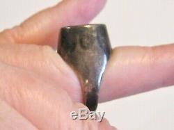 Vintage Modernist Teal Enamel D-a Uni David Andersen Mod Dot Norway Ring 925 S