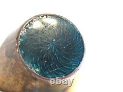 Vintage Modernist Teal Enamel D-a Uni David Andersen Mod Dot Norway Ring 925 S