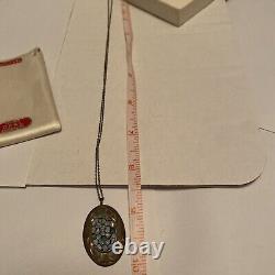 Vintage NIB Sterling Silver Australian Opal Necklace