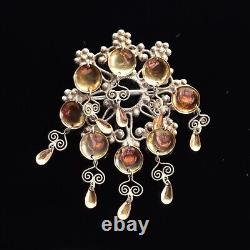 Vintage Norway 830S Sterling Silver Gold Vermeil Solje Scandinavian Brooch