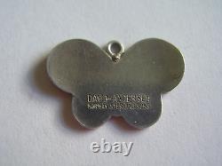 Vintage Norway Scandinavian Silver Enamel Butterfly Charm David Andersen