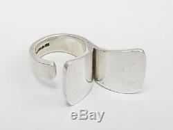 Vintage Pekka Piekainen Finland Sterling Silver Modernist Ring Sz 6.75 To Sz 7