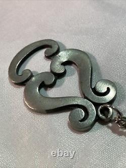 Vintage Pewter Pendant R. Tennesmed Sweden Necklace Scandinavian Symbol Jewelry