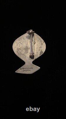 Vintage Rune Tennesmed Pewter Fish Brooch/Pin Made In Sweden Classic Jewelry