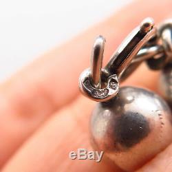 Vintage Scandinavian Finland 925 Sterling Silver Bead Chain Necklace 15