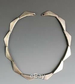 Vintage Scandinavian Hans Hansen Sterling Silver Necklace Denmark Georg Jensen