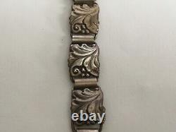 Vintage Scandinavian Retro Modern 830 Silver Link Bracelet By Hugo Grun, Denmark
