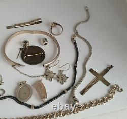 Vintage Scandinavian Silver Jewelry Set 95gr 17 pieces