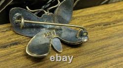 Vintage Scandinavian Sterling Silver Jewelry Einar Modahl Oslo Butterfly Brooch
