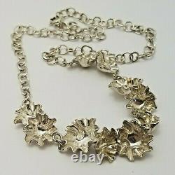 Vintage Scandinavian Sterling Silver Necklace, Bracelet & Earrings Set