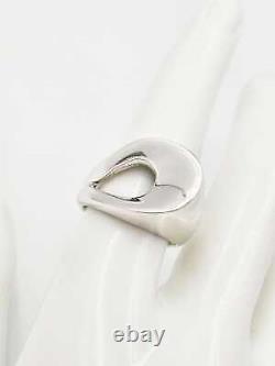 Vintage Scandinavian Style Abstract Modernist Sterling Silver Bold Cocktail Ring
