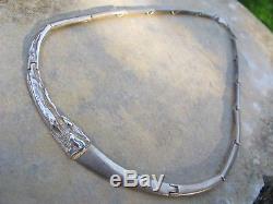 Vintage Scandinavian modernist design NBR 925S Sterling Silver chain necklace