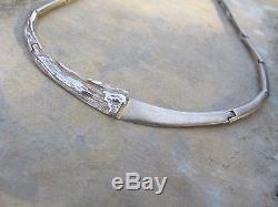 Vintage Scandinavian modernist design NBR 925S Sterling Silver chain necklace