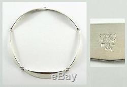 Vintage Signed Bent Knudsen, Denmark Modernist Sterling Silver Choker Necklace
