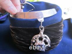 Vintage Signed Erik Dennung sterling silver choker & Bracelet with Amethyst ea
